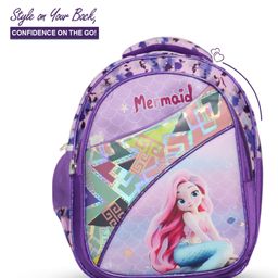 Baby Girl Purple cute glossy mermaid exclusive design for kindergarten girls waterproof backpack for School-image-88