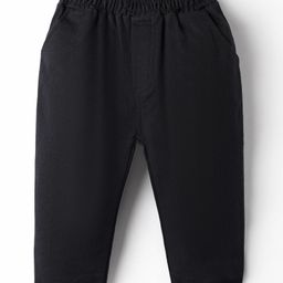Ollypop Resin Knit Full Length Solid Color Trouser - Black-image-92