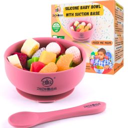ZoZoBaa Silicone Baby Bowl | Extra Strong Suction Base, Non-Slip Design, 100% Food Grade BPA-Free Bowls for Babies & Toddlers |Training Essentials for BLW, First Stage Feeding | Dark Red - 325 ml-14