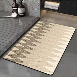 SYGA Non-Slip Chevron Luxe Diatom Bathroom & Door Mat Beige Gradient Arrow Design, Quick-Dry & Absorbent-picture-31