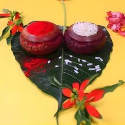 deodap Rakhi Combo for Brother with Dish, Pooja Coin, Roli Chawal & Greeting Card image 3