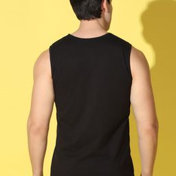 WOOSTRO Pack Of 2 Printed Combed Cotton Gym Vests VWS26(ENJOY BLACK)(BKLN PEACOCK) image 4