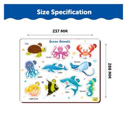 YaY Play Wooden Educational Under Water Ocean Animal Shape Puzzles image 3