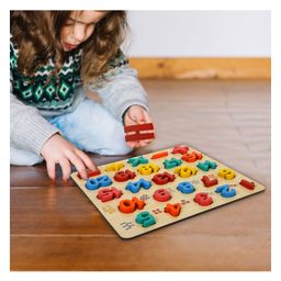MINDMAKER Wooden Puzzle Educational and Learning Toy 3D Numbers - Multicolour image 4