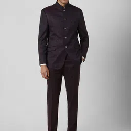 Van Heusen Slim-Fit Single-Breasted Two-Piece Suits-image-40