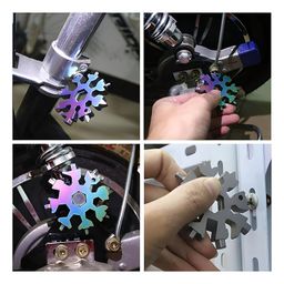 COZY VIBES 8-in-1 Snowflake Multi Tool Stainless Portable Steel Multi-Tool, Snowflake Bottle Opener Flat Phillips Screwdriver Kit Wrench Daily Tool - PACK OF 1 - COLOR MAY VARY image 5