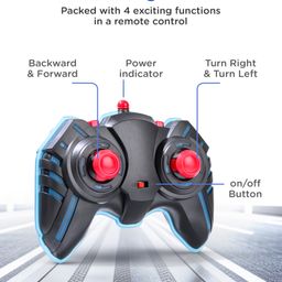 Play Nation Off Roader Rechargeable Remote Control Jeep With Normal & Turbo Speed & 4 Headlight Modes - Black image 5