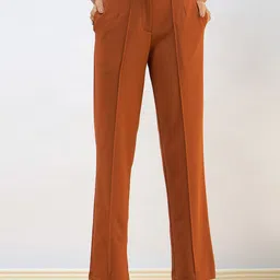 SASSAFRAS BASICS Women High-Rise Trousers-image-8