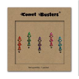 Comet Busters Set of 5 Handcrafted Reusable Traditional Designer Bindis - 011 image 4