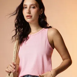 CORSICA Solid Sleeveless T-shirt-image-41