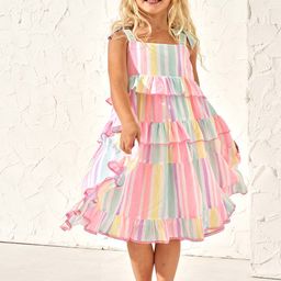 Angel & Rocket Girls Bright stripe dress-image-69