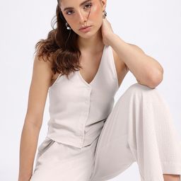 glitchez Adorable Allure Seersucker Halter Neck Top Flared Co-Ords-image-20