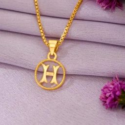 P.N.Gadgil Jewellers 22 Karat (916) BSI Gold Alphabet Pendant-17