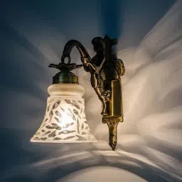 Fos Lighting Gold Mermaid Single Embossed Bell Wall Light (Bulb not included) - Set of 1-image-6