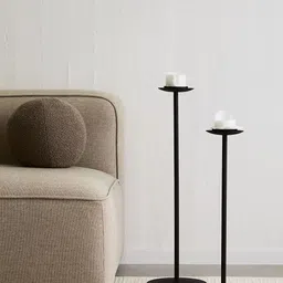 H&M Black Tall Metal Candle Holder-image-21