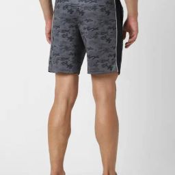 Van Heusen Flex Grey Regular Fit Printed Shorts image 2