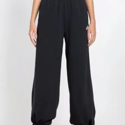 ADIDAS Black Cotton Plain Sports Joggers-15