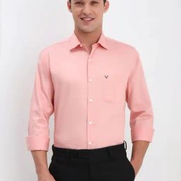 Allen Solly Peach Cotton Slim Fit Shirt-image-50