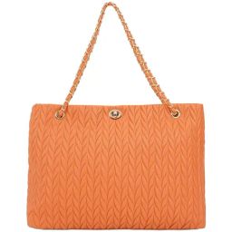 Globus Orange TexturedTote Handbag-24