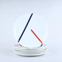 BlackCarrot Tamo White Porcelain Full Plates - Set of 6-18