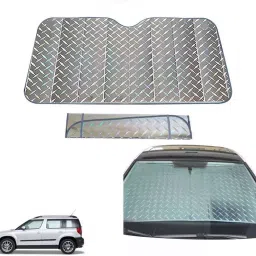 Auto Pearl F222 Dashboard Sun Shade Cover with Suction Cup for Skoda Yeti (Grey)-31
