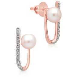 Malabar Gold and Diamonds 18k Rose Gold Stud Earrings-image-43