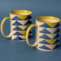 Freedom Tree Jiddu Handpainted Ceramic Coffee Mug - Set Of 2-image-97