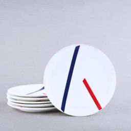 BlackCarrot Tamo White Porcelain Quarter Plates - Set of 6-picture-1
