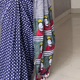 Mitera Polka Dot Block Print Saree image 5