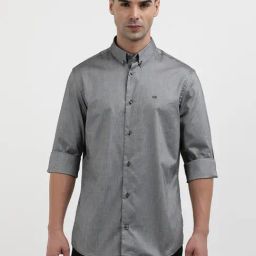 Calvin Klein Black Cotton Regular Fit Shirt-picture-49