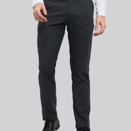 Raymond Grey Slim Fit Checks Trousers-picture-10