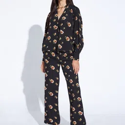CORSICA Floral Printed Shirt & Trousers Co-Ord Set-image-39