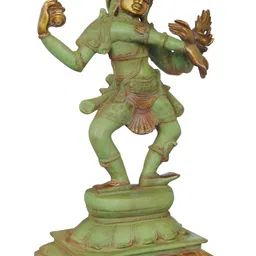 Exotic India Green & Gold-Toned Dancing Shiva Religious Idol Showpiece-image-38