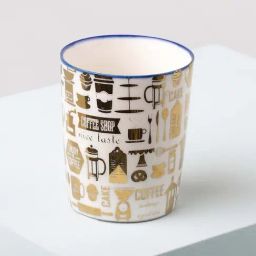 Chumbak Bon Appetit Golden Porcelain Tumbler - Set of 1-image-73