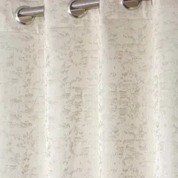 HOSTA HOMES Cream Polyester Long Window Blackout Curtain - Set of 2 image 2