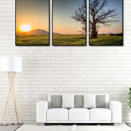 999store Multicolor Printed Sun Rise Paintings - Set of 3-16