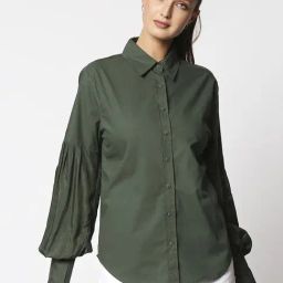 Remanika Green Pure Cotton Shirt-image-14