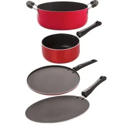 Nirlon Red Aluminium Non-Stick Combo Cookware Set-picture-43