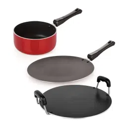 Nirlon Red Aluminium Non-Stick Heavy Gauge Cookware Set of 3-picture-44