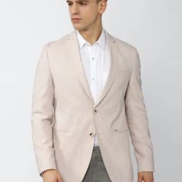 Van Heusen Beige Notched Lapel Blazer-image-72