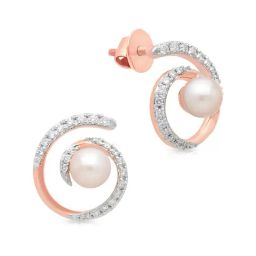 Malabar Gold and Diamonds 18k Rose Gold Stud Earrings-image-75