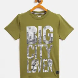 Duke Kids Olive Printed T-Shirt-image-10