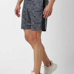 Van Heusen Flex Grey Regular Fit Printed Shorts image 3