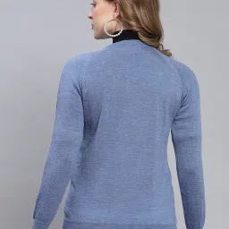 Monte Carlo Blue Regular Fit Sweaters image 2