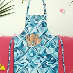 ArtzFolio Kids Blue & White Printed Cotton Aprons-image-108