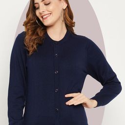 Zigo Women Woollen Crop Cardigan-24