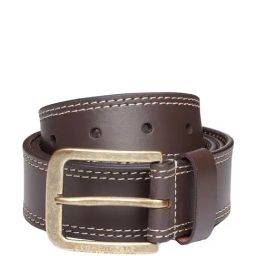 Aeropostale Davie Brown Leather Solid Waist Belt For Men-image-46