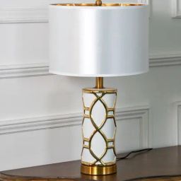 Whispering Homes White Rowan Ceramic Table Lamp - Small-27