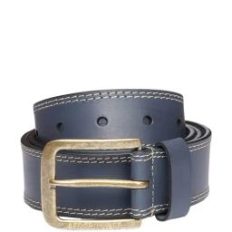 Aeropostale Davie Navy Leather Solid Waist Belt For Men-image-14