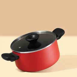 Meyer Bahaus Red Aluminium Casserole with Lid (2.8 L)-20